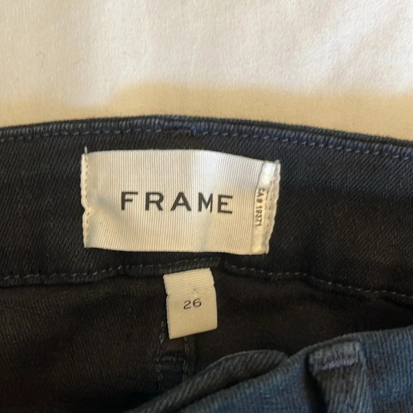 Frame Le Crop Mini Boot Black size 26  Raw Hemline Streetwear Edgy. NWOT - Picture 9 of 17